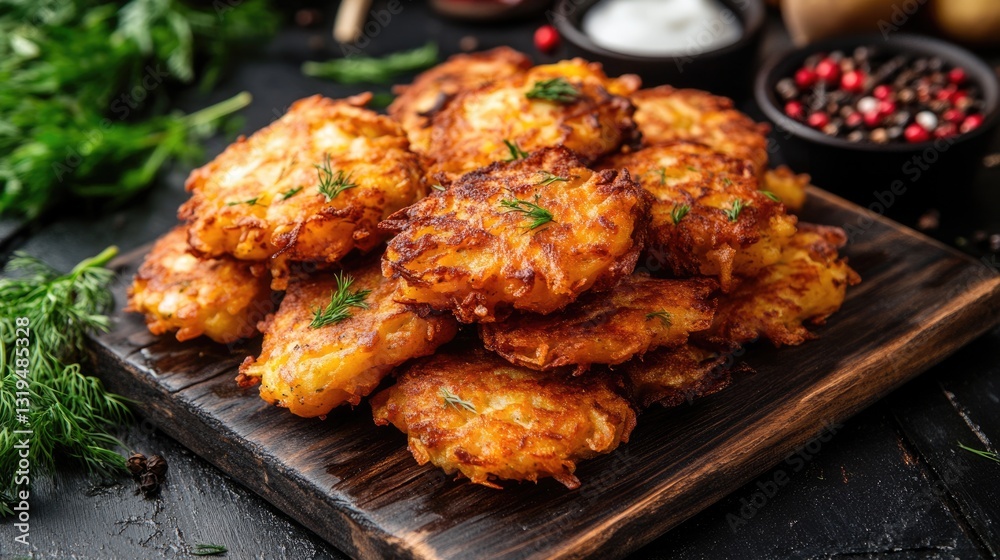 Homemade Latke: Crispy Potato Pancakes for a Festive Hanukkah Celebration Homemade Latke: Crispy Potato Pancakes for a Festive Hanukkah Celebration