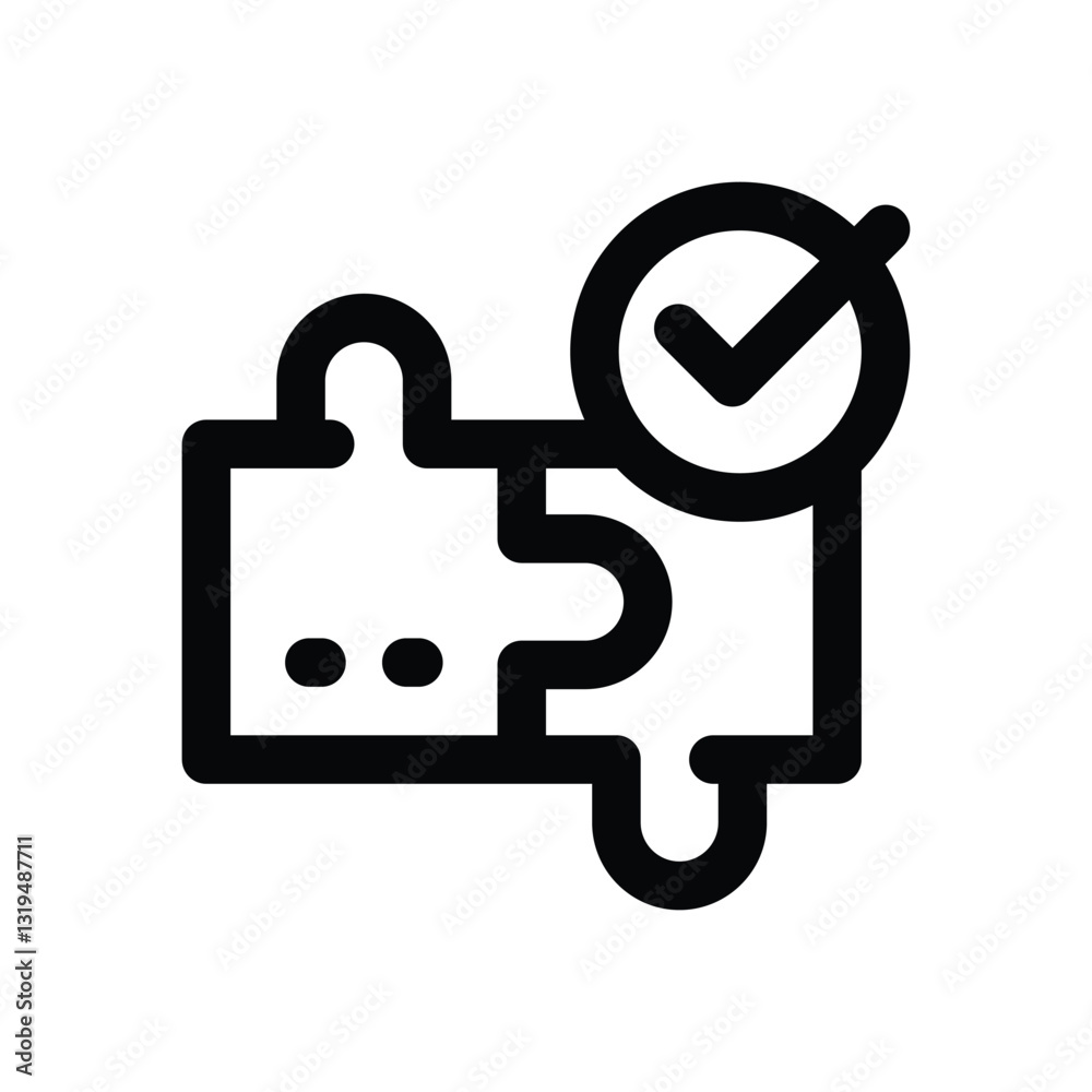 puzzle line icon. Clean and minimalist vector icon for websites, mobile apps, presentations, and logos. Fully scalable and customizable for any project. puzzle line icon. Clean and minimalist vector icon for websites, mobile apps, presentations, and logos. Fully scalable and customizable for any project.