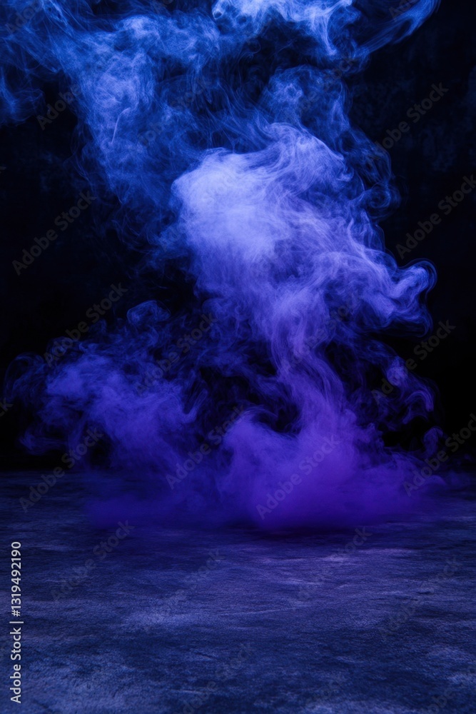 Ethereal swirling purple smoke on dark background capturing mystical atmosphere Ethereal swirling purple smoke on dark background capturing mystical atmosphere