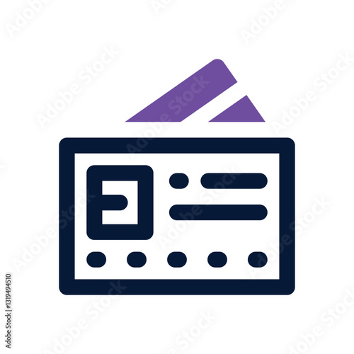 credit card dual tone icon. Sleek and modern vector icon for websites, mobile apps, marketing materials, and corporate design. Fully scalable and ready to use.