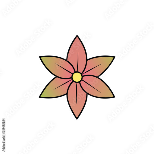 Rangoon creeper flower vector illustration on white background.