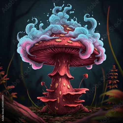 Mashroom with smooked
