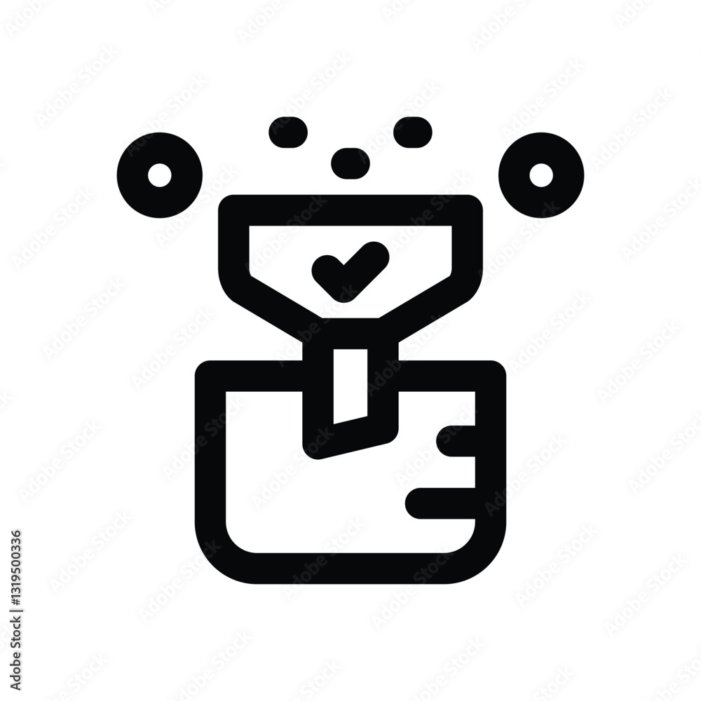 funnel line icon. Clean and minimalist vector icon for websites, mobile apps, presentations, and logos. Fully scalable and customizable for any project. funnel line icon. Clean and minimalist vector icon for websites, mobile apps, presentations, and logos. Fully scalable and customizable for any project.