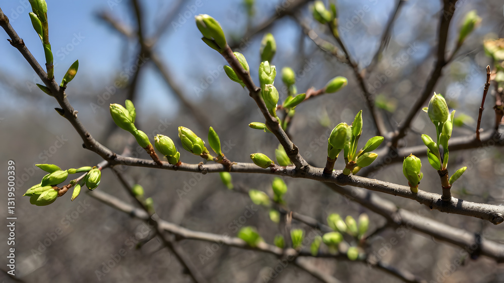 Close-Up of Budding Tree Branches in Spring
Close-Up of Budding Tree Branches in Spring
