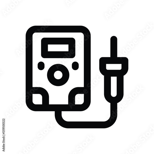 multimeter line icon. Clean and minimalist vector icon for websites, mobile apps, presentations, and logos. Fully scalable and customizable for any project.
