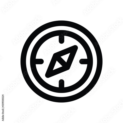 compas line icon. Clean and minimalist vector icon for websites, mobile apps, presentations, and logos. Fully scalable and customizable for any project.
