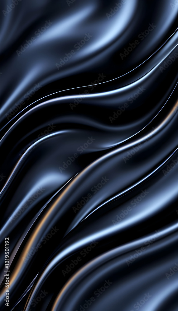 Fototapeta premium Dark, luxurious, flowing fabric