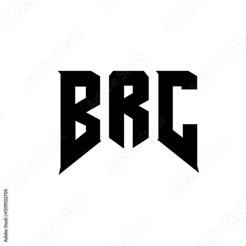 BRC letter logo design for technology company. BRC logo design black and white color combination. BRC logo, BRC vector, BRC design, BRC icon, BRC alphabet. BRC typography logo design.
