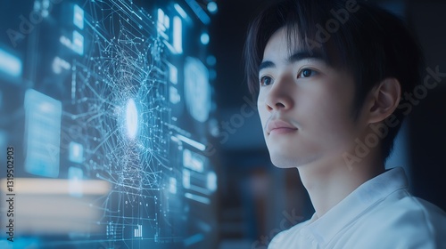 Person Talking with Robotic AI