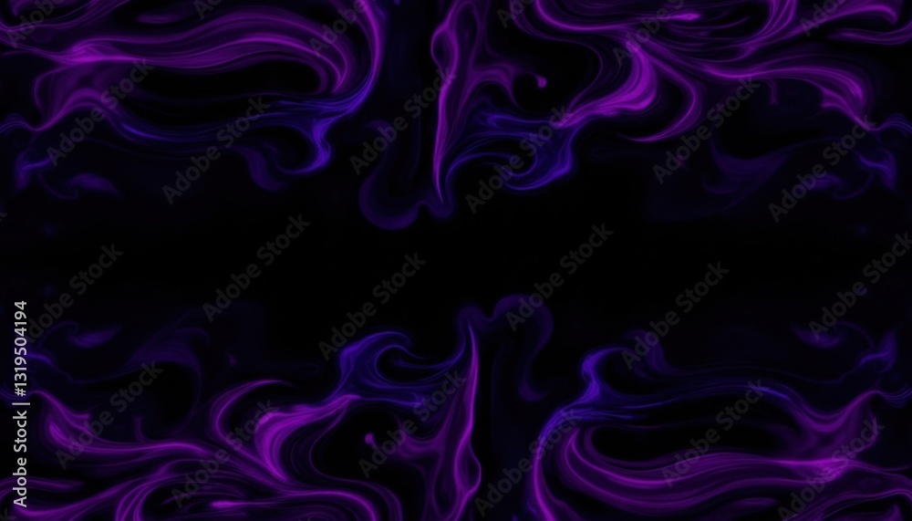 A mesmerizing abstract pattern of purple and blue swirls flowing elegantly against a dark black background, creating a dynamic and visually striking design. A mesmerizing abstract pattern of purple and blue swirls flowing elegantly against a dark black background, creating a dynamic and visually striking design.