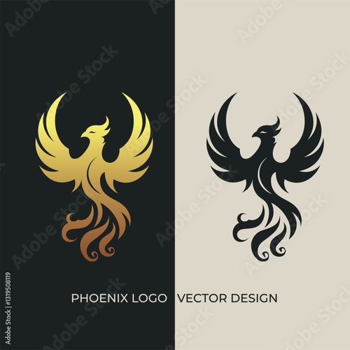 phoenix logo design vector template