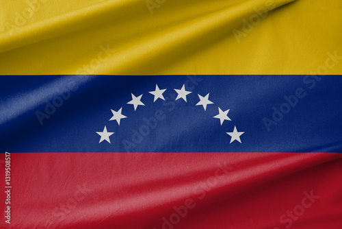 Venezuela National Flag Waving in the Wind