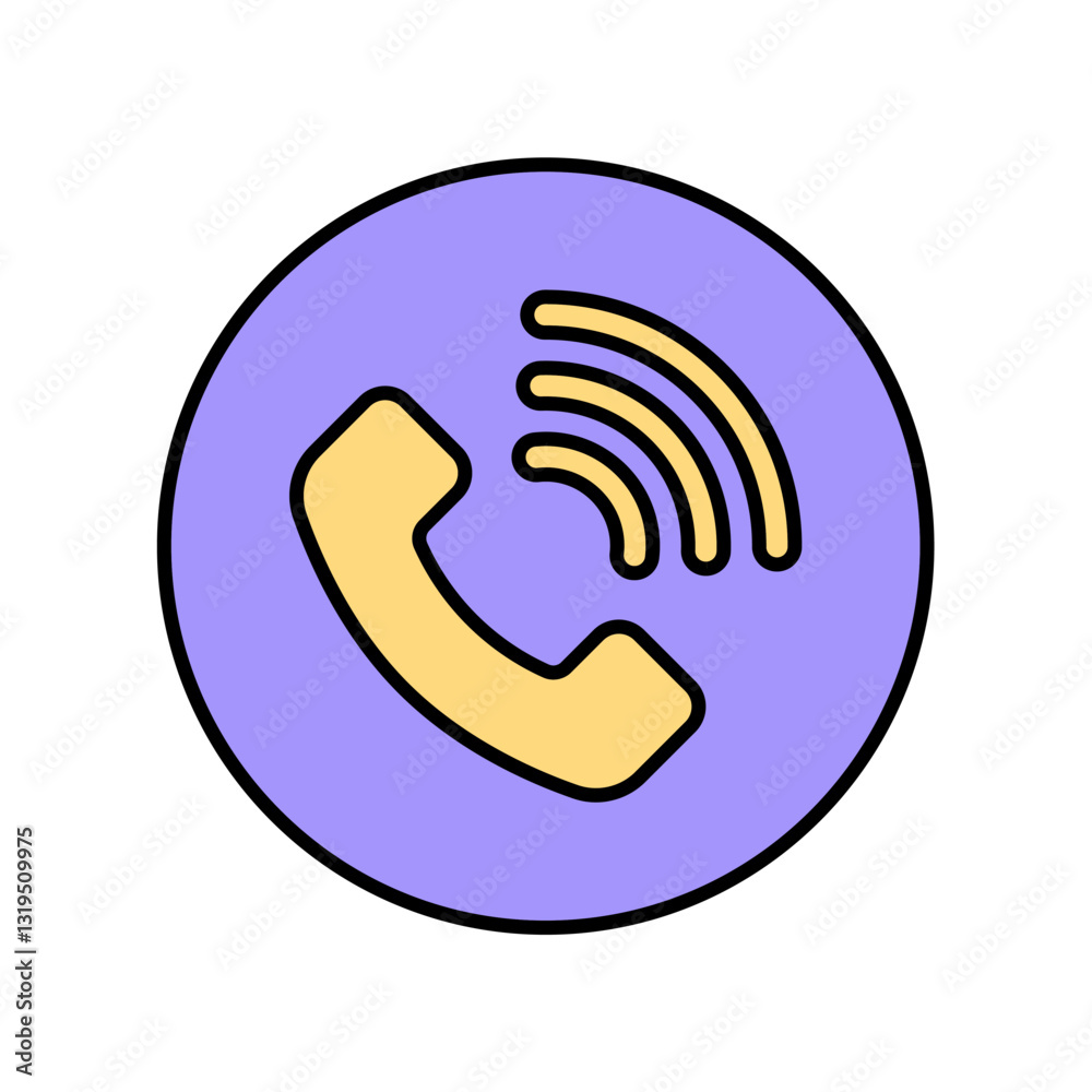 Icon a call, isolated against a clean background. Icon a call, isolated against a clean background.