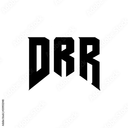 DRR letter logo design for technology company. DRR logo design black and white color combination. DRR logo, DRR vector, DRR design, DRR icon, DRR alphabet. DRR typography logo design.