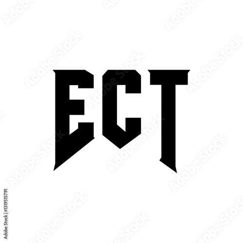 ECT letter logo design for technology company. ECT logo design black and white color combination. ECT logo, ECT vector, ECT design, ECT icon, ECT alphabet. ECT typography logo design.