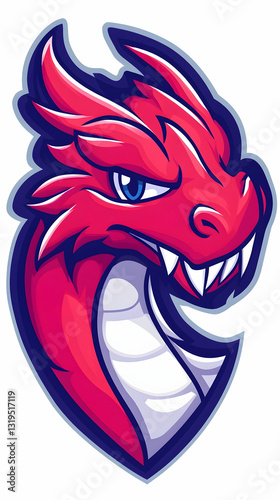 Wallpaper Mural Fierce red dragon head logo (1) Torontodigital.ca