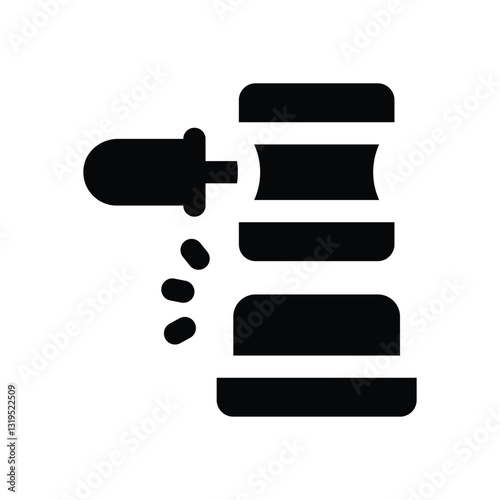 auction glyph icon. Strong and solid vector icon for websites, mobile interfaces, presentations, and visual branding. High quality and easy to edit.