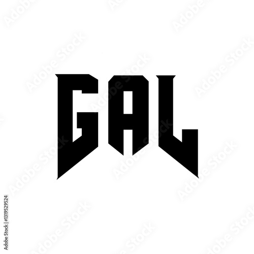 GAL letter logo design for technology company. GAL logo design black and white color combination. GAL logo, GAL vector, GAL design, GAL icon, GAL alphabet. GAL typography logo design.