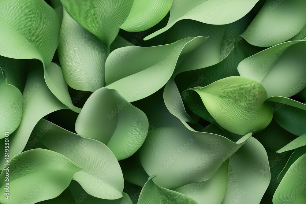abstract design of 3d-rendered vibrant green foliage with intricate patterns capturing essence of nature diversity abstract design of 3d-rendered vibrant green foliage with intricate patterns capturing essence of nature diversity