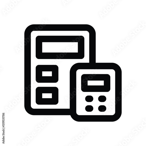 calculator line icon. Clean and minimalist vector icon for websites, mobile apps, presentations, and logos. Fully scalable and customizable for any project.