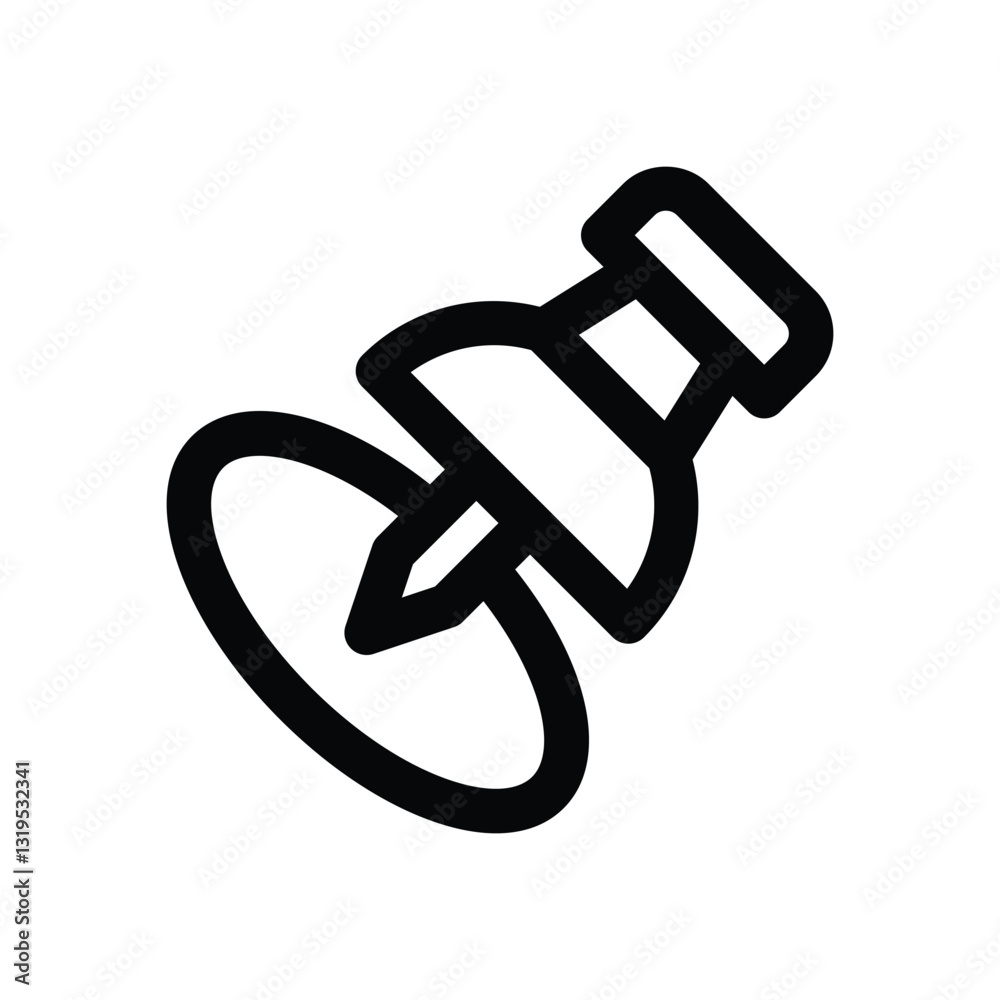 pushpin line icon. Clean and minimalist vector icon for websites, mobile apps, presentations, and logos. Fully scalable and customizable for any project. pushpin line icon. Clean and minimalist vector icon for websites, mobile apps, presentations, and logos. Fully scalable and customizable for any project.
