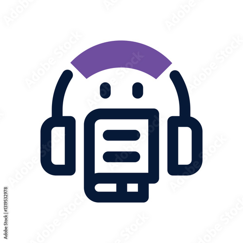 audiobook dual tone icon. Sleek and modern vector icon for websites, mobile apps, marketing materials, and corporate design. Fully scalable and ready to use.