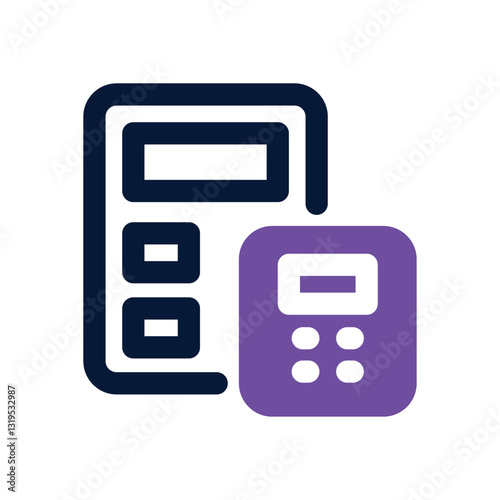 Free Download calculator dual tone icon. Sleek and modern vector icon for websites, mobile apps, marketing materials, and corporate design. Fully scalable and ready to use. - GFXLoad