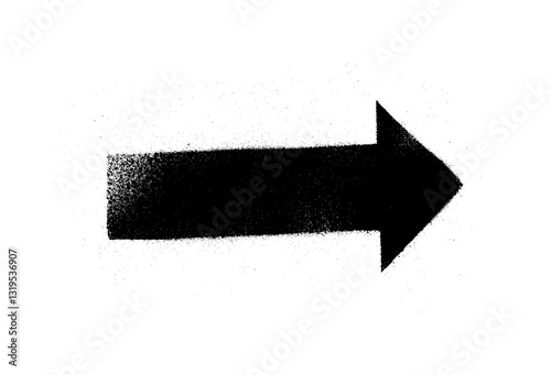 Simple Arrow Stencil Grunge Spray Paint Stroke Vector