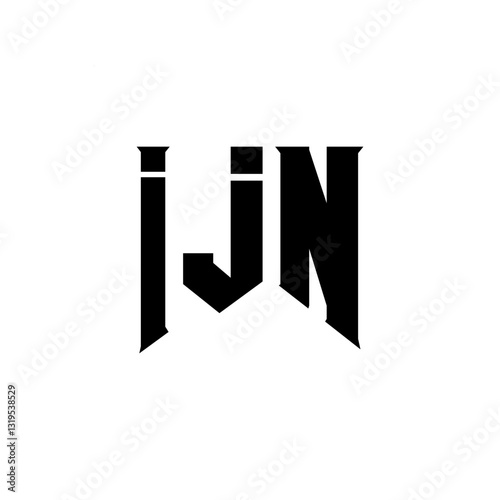 Cuadro en lienzo IJN letter logo design for technology company