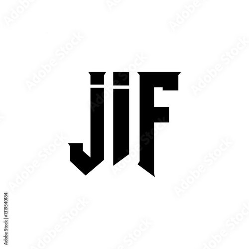 JIF letter logo design for technology company. JIF logo design black and white color combination. JIF logo, JIF vector, JIF design, JIF icon, JIF alphabet. JIF typography logo design.
