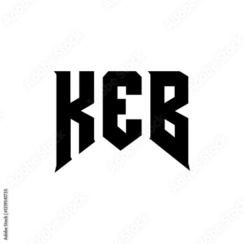 KEB letter logo design for technology company. KEB logo design black and white color combination. KEB logo, KEB vector, KEB design, KEB icon, KEB alphabet. KEB typography logo design.