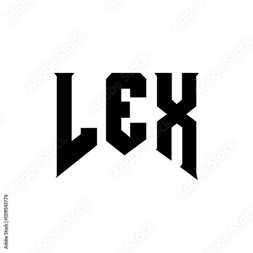 LEX letter logo design for technology company. LEX logo design black and white color combination. LEX logo, LEX vector, LEX design, LEX icon, LEX alphabet. LEX typography logo design.