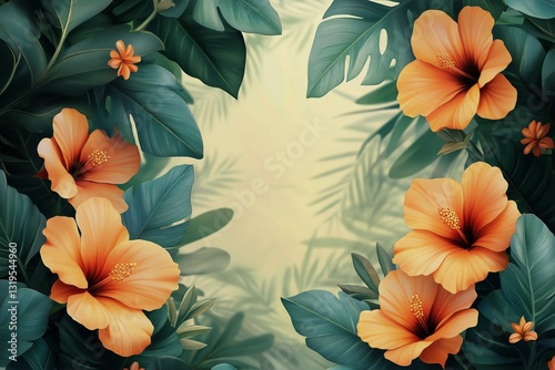 Green Foliage Decoration With Seasonal Berries and Subtle Background Highligh...