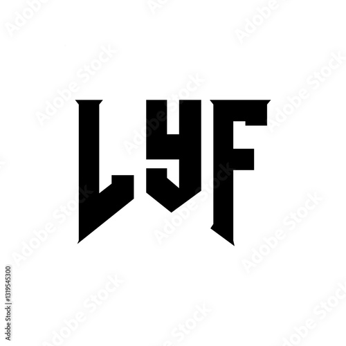 Wallpaper Mural LYF letter logo design for technology company. LYF logo design black and white color combination. LYF logo, LYF vector, LYF design, LYF icon, LYF alphabet. LYF typography logo design. Torontodigital.ca