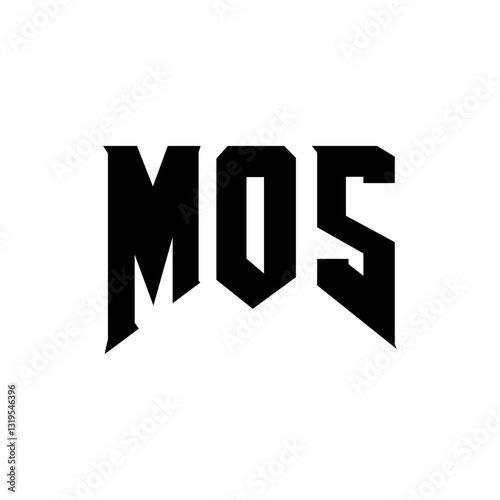 MOS letter logo design for technology company. MOS logo design black and white color combination. MOS logo, MOS vector, MOS design, MOS icon, MOS alphabet. MOS typography logo design.