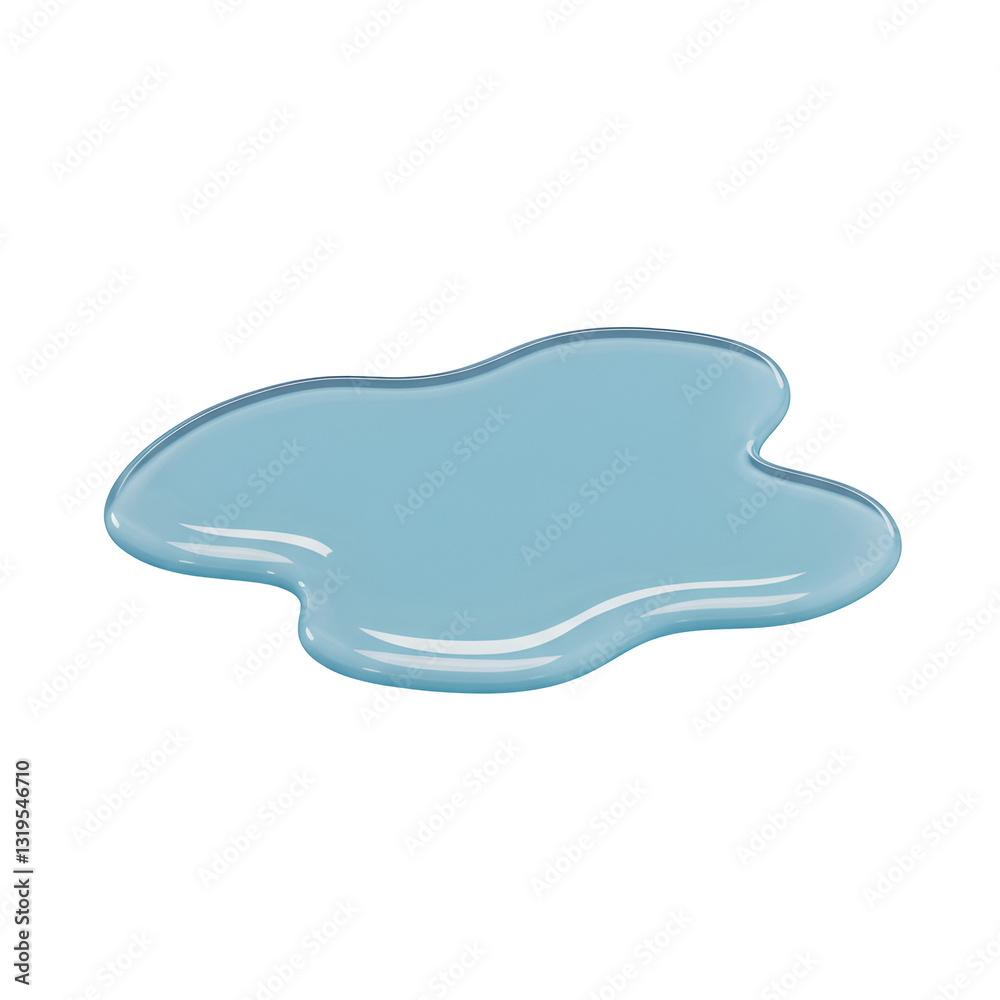 Flat Water Puddle with Ripples Icon Flat Water Puddle with Ripples Icon
