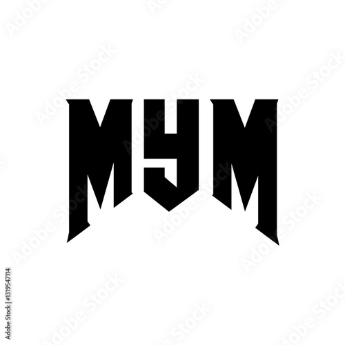 Wallpaper Mural MYM letter logo design for technology company. MYM logo design black and white color combination. MYM logo, MYM vector, MYM design, MYM icon, MYM alphabet. MYM typography logo design. Torontodigital.ca