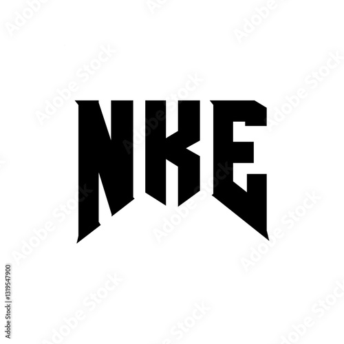 Wallpaper Mural NKE letter logo design for technology company. NKE logo design black and white color combination. NKE logo, NKE vector, NKE design, NKE icon, NKE alphabet. NKE typography logo design. Torontodigital.ca