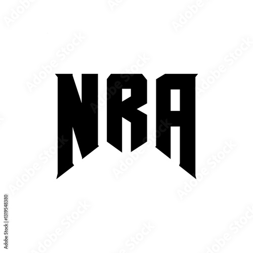 NRA letter logo design for technology company. NRA logo design black and white color combination. NRA logo, NRA vector, NRA design, NRA icon, NRA alphabet. NRA typography logo design.