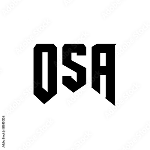 OSA letter logo design for technology company. OSA logo design black and white color combination. OSA logo, OSA vector, OSA design, OSA icon, OSA alphabet. OSA typography logo design.