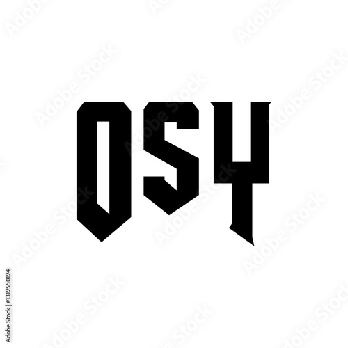 OSY letter logo design for technology company. OSY logo design black and white color combination. OSY logo, OSY vector, OSY design, OSY icon, OSY alphabet. OSY typography logo design.