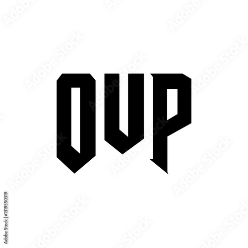 OUP letter logo design for technology company. OUP logo design black and white color combination. OUP logo, OUP vector, OUP design, OUP icon, OUP alphabet. OUP typography logo design. photo