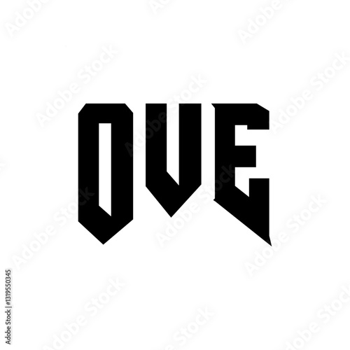 OVE letter logo design for technology company. OVE logo design black and white color combination. OVE logo, OVE vector, OVE design, OVE icon, OVE alphabet. OVE typography logo design.