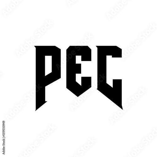PEC letter logo design for technology company. PEC logo design black and white color combination. PEC logo, PEC vector, PEC design, PEC icon, PEC alphabet. PEC typography logo design.