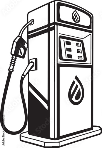Fueling the Future: A bold, graphic illustration of a fuel pump, a symbol of modern transportation and energy supply.