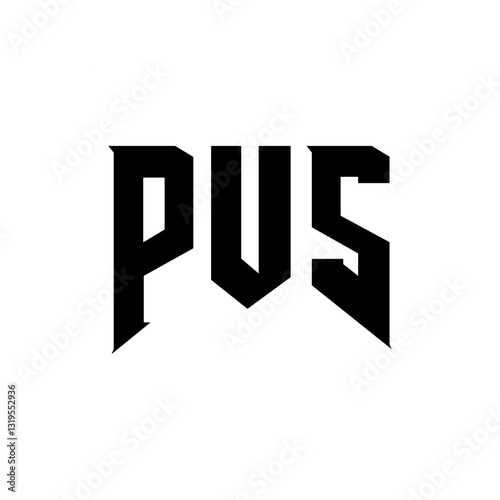 PUS letter logo design for technology company. PUS logo design black and white color combination. PUS logo, PUS vector, PUS design, PUS icon, PUS alphabet. PUS typography logo design.