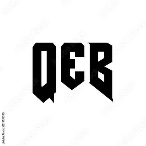 QEB letter logo design for technology company. QEB logo design black and white color combination. QEB logo, QEB vector, QEB design, QEB icon, QEB alphabet. QEB typography logo design.
