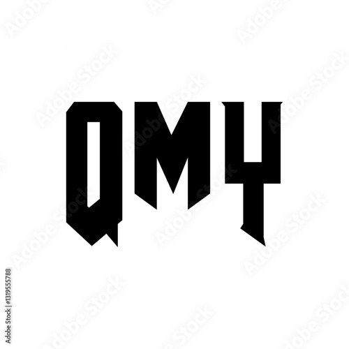 QMY letter logo design for technology company. QMY logo design black and white color combination. QMY logo, QMY vector, QMY design, QMY icon, QMY alphabet. QMY typography logo design.