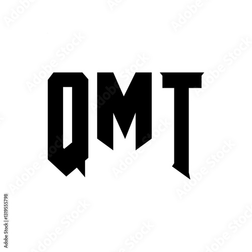 QMT letter logo design for technology company. QMT logo design black and white color combination. QMT logo, QMT vector, QMT design, QMT icon, QMT alphabet. QMT typography logo design.