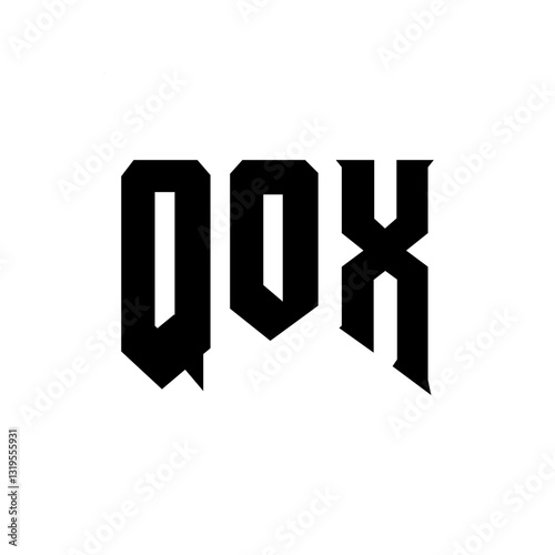 QOX letter logo design for technology company. QOX logo design black and white color combination. QOX logo, QOX vector, QOX design, QOX icon, QOX alphabet. QOX typography logo design.